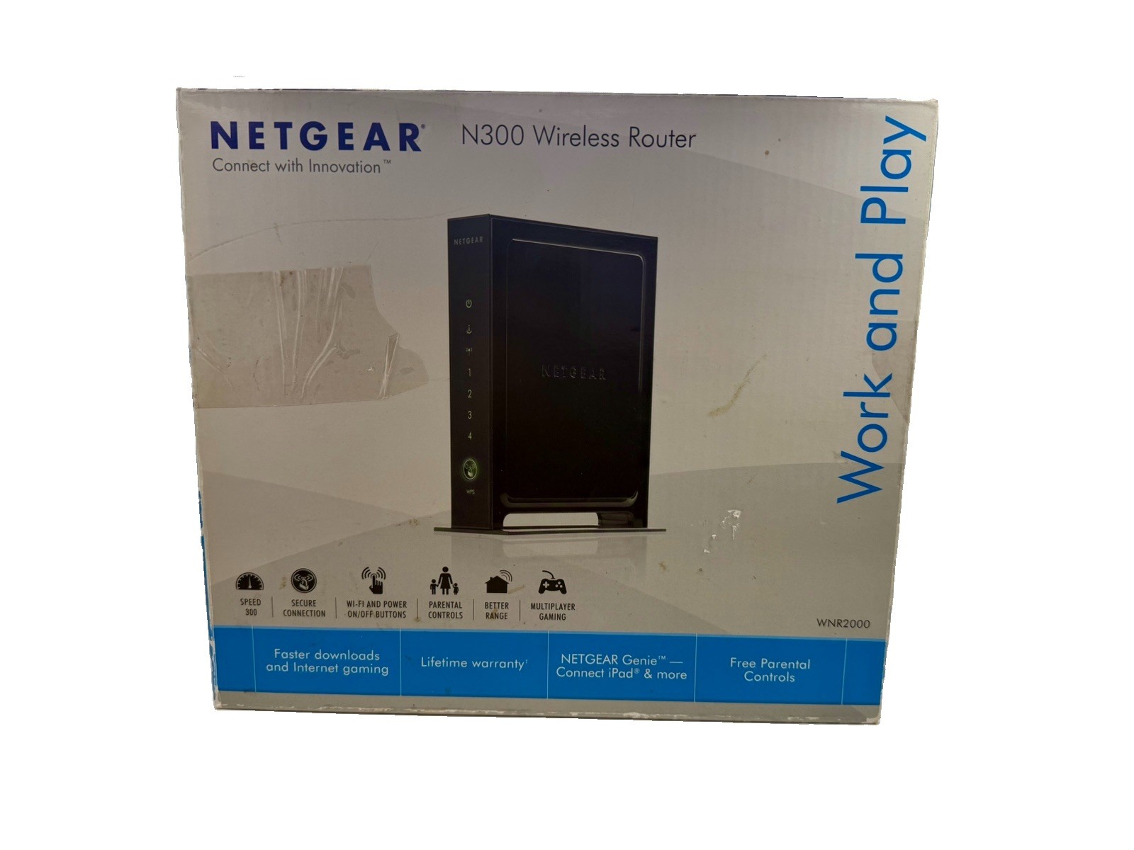 Netgear N300 Wireless WiFi Router [WNR2000] Black