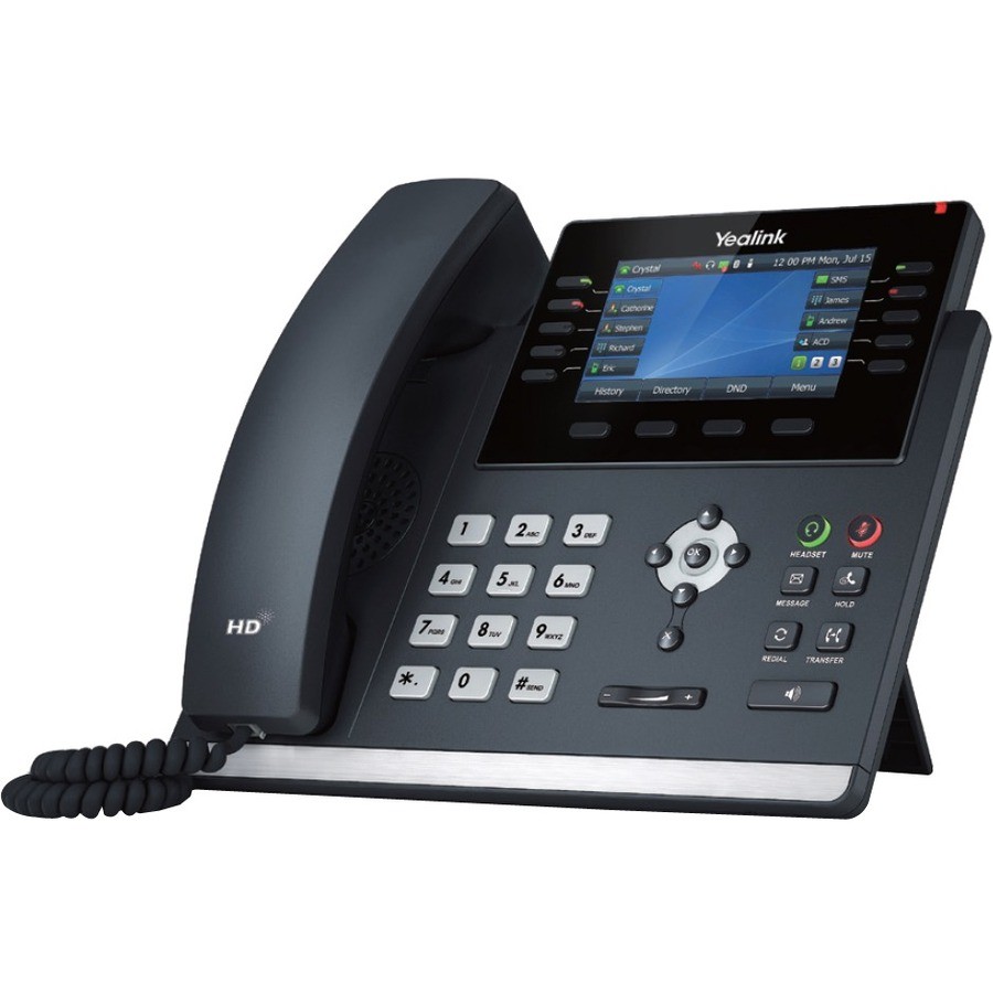 Yealink SIP-T46U IP Phone Corded Corded Wall Mountable Desktop Classic Gray