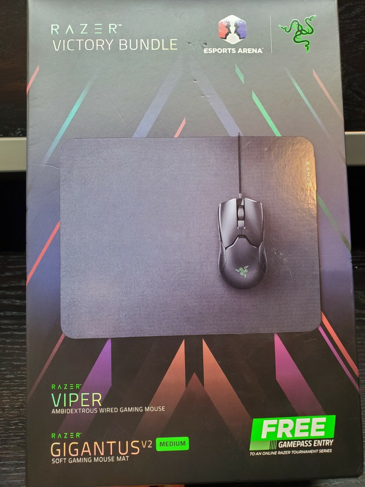 Razer Victory Bundle, Razer Viper Wired Gaming Mouse Razer Gigantus V2 Mouse Pad
