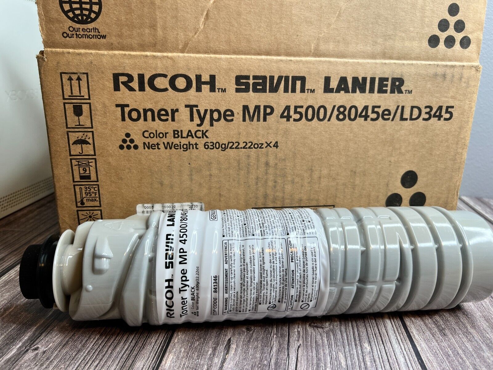 Ricoh Black Toner Cartridge Savin Lanier Type 841346 MP 4500/8045e/LD345