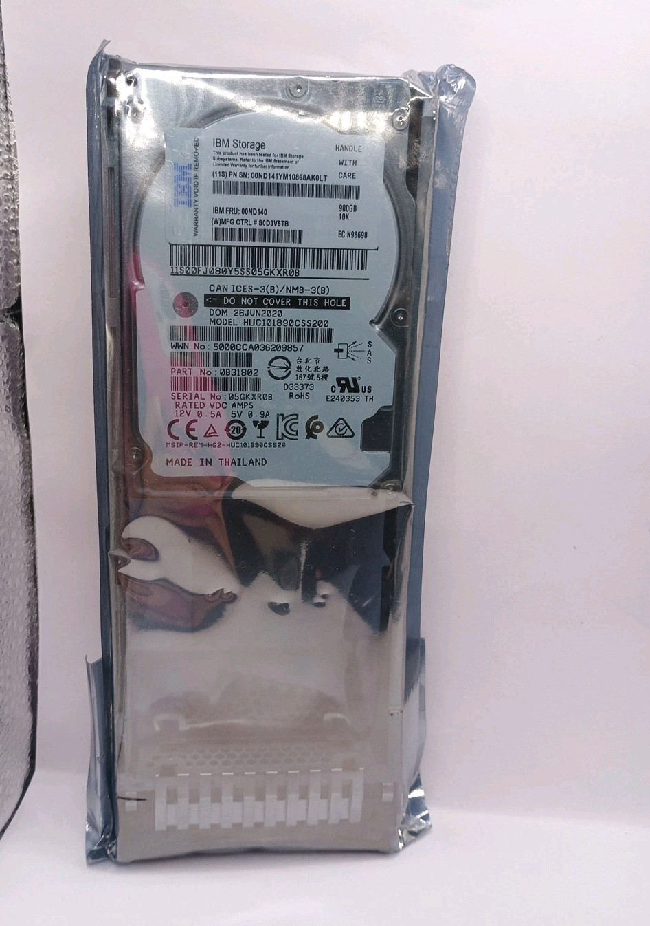 00ND140 IBM 900G 10K SAS 2.5 Storage Hard Disk D33373 HUC101890CSS200 05GKXR0B 
