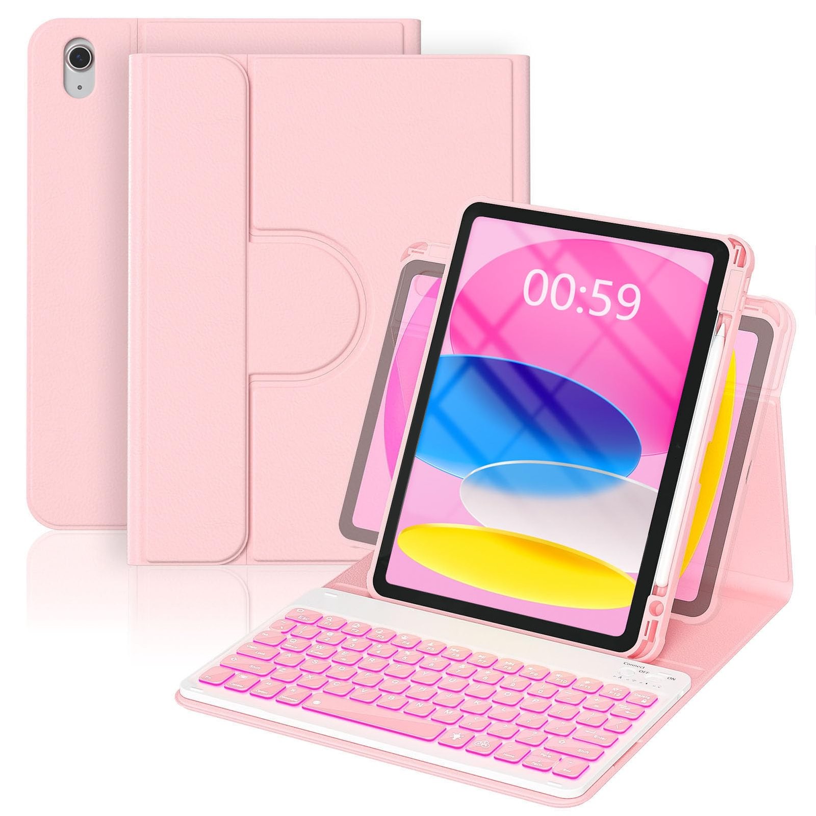 YBING for iPad A16 Case with Keyboard 11th & 10th Generation Dedicated