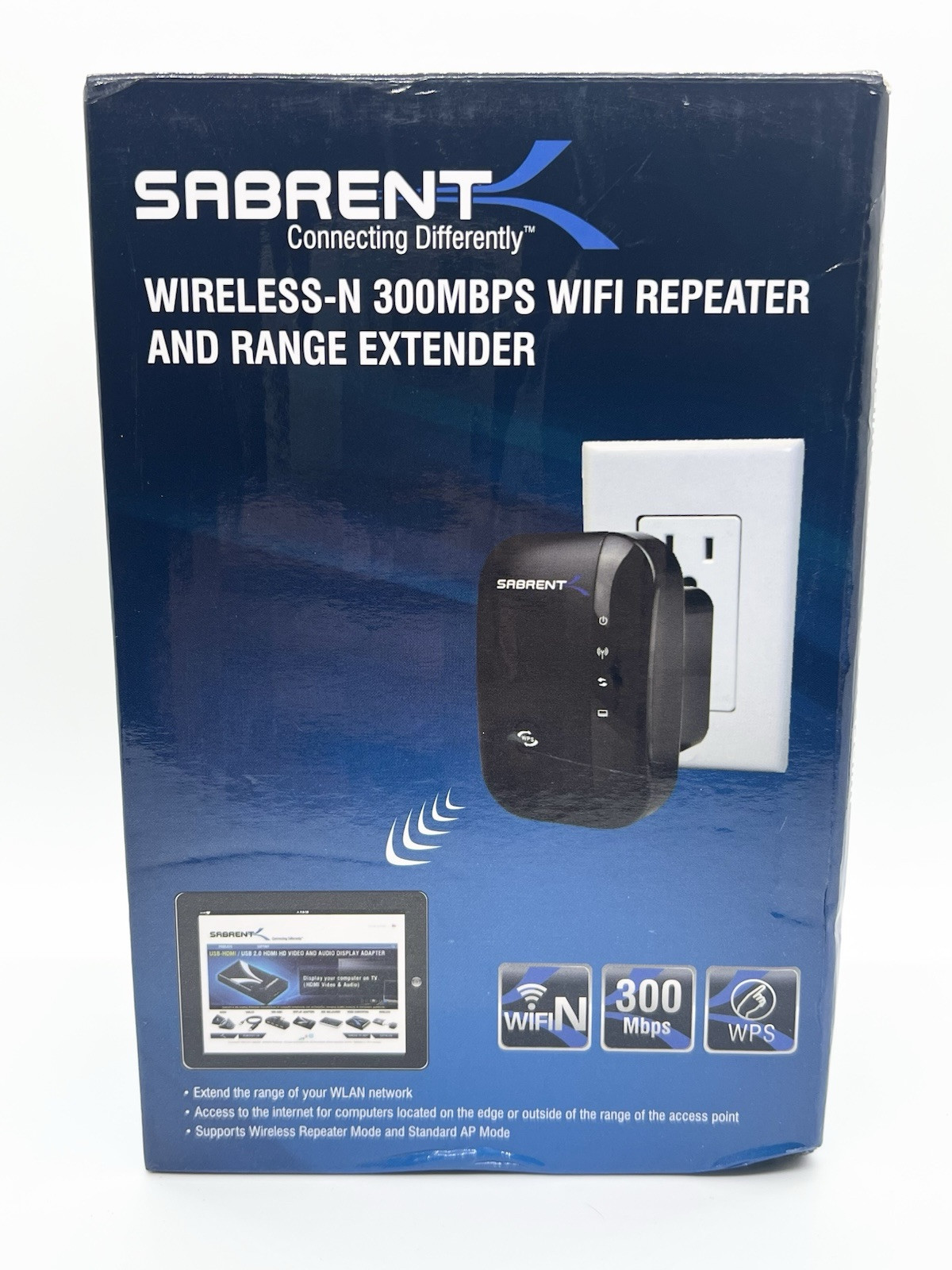 Sabrent Wi-Fi Repeater Wall Plug Range Extender 2.4GHZ 802.11n  NT-WRPT EUC