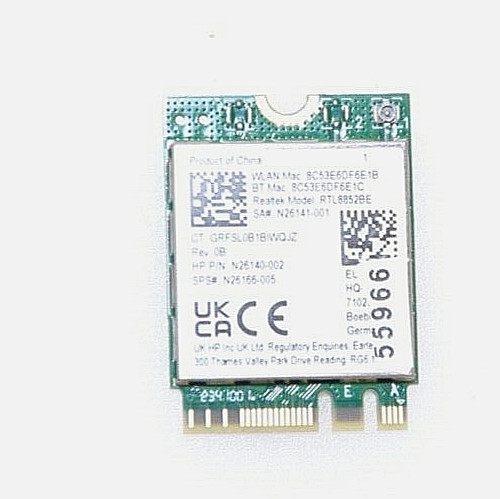 N26166-005, SKO-WLAN 6 REALTEK CHOYA AX 1X1 FOX, HP 14-EP SERIES GRADE A