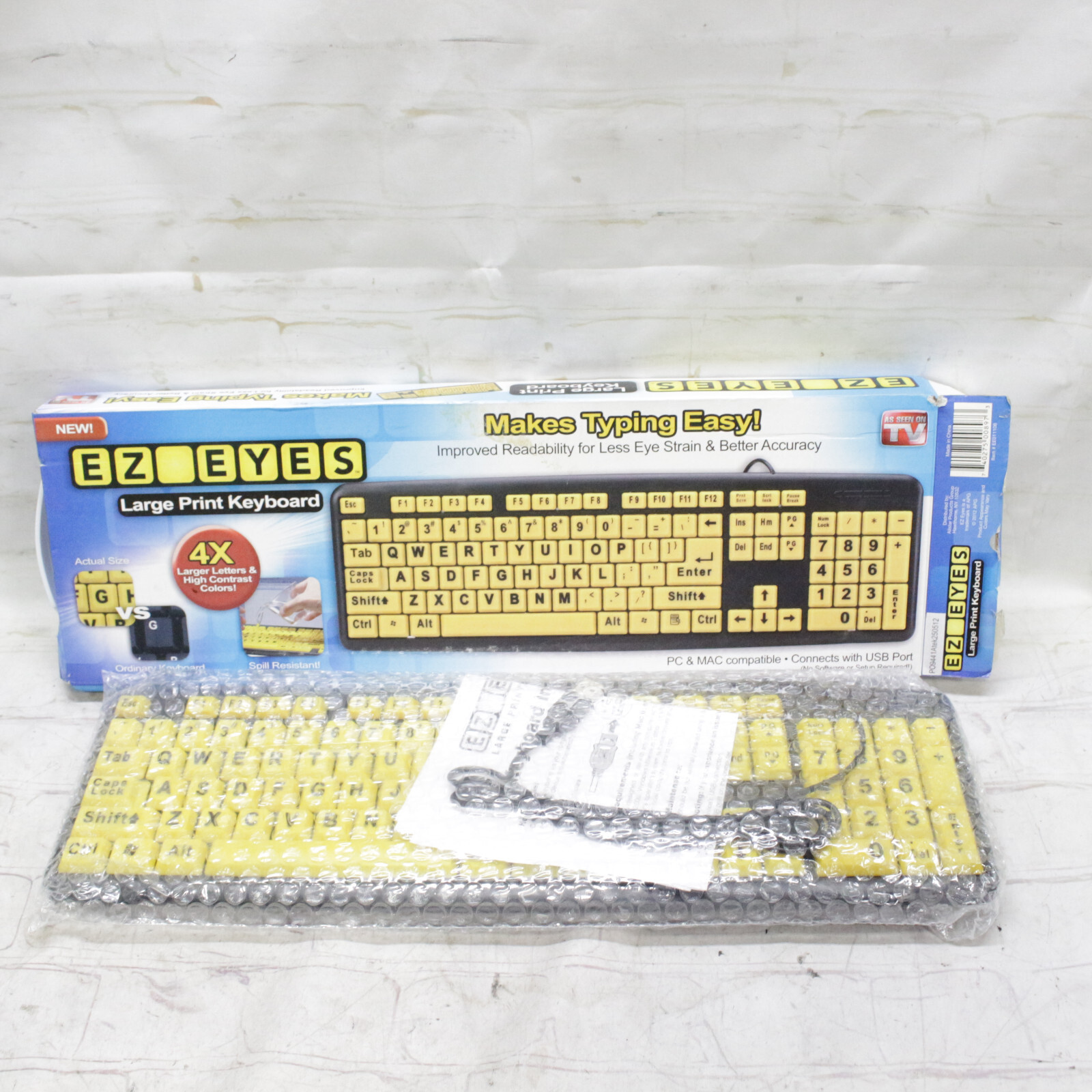 All Star EZ Eyes Keyboard Large Print Wired Model EE011106