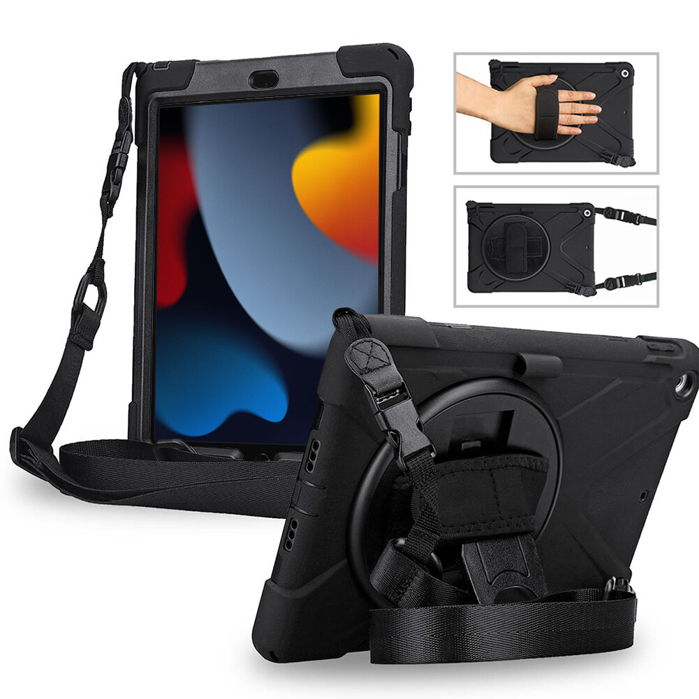 Fits iPad 9th 10.2" Pro 11'' Armor Case+Pencil Holder+Stand+Hand/Shoulder Strap