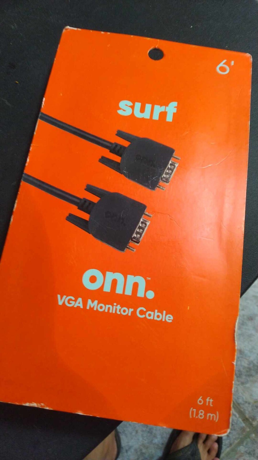 Surf Onn VGA Monitor Cable 6 Ft READ (Open Box, USED 1 Time For Testing)