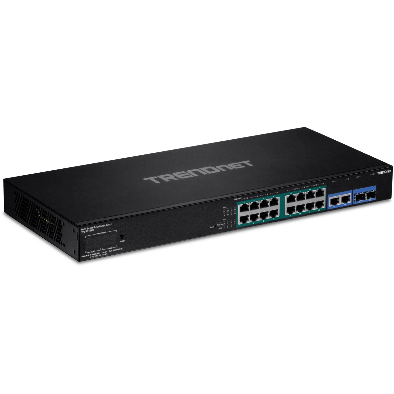 TRENDnet TPE-3018LS 18-Port Gigabit PoE+ Smart Surveillance Switch (Version V1)