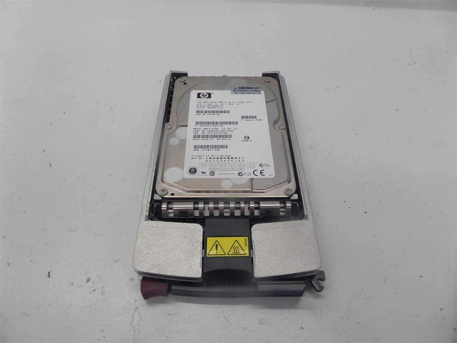 HP Invent MAP3147NC 146.8GB 10000RPM Ultra320 SCSI Hard Disk Drive
