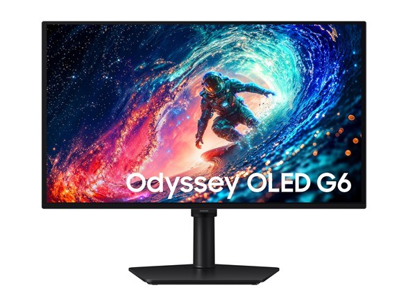 SAMSUNG 27 INCH ODYSSEY QHD-OLED G6 MONITOR, 240HZ REFRESH - BLACK