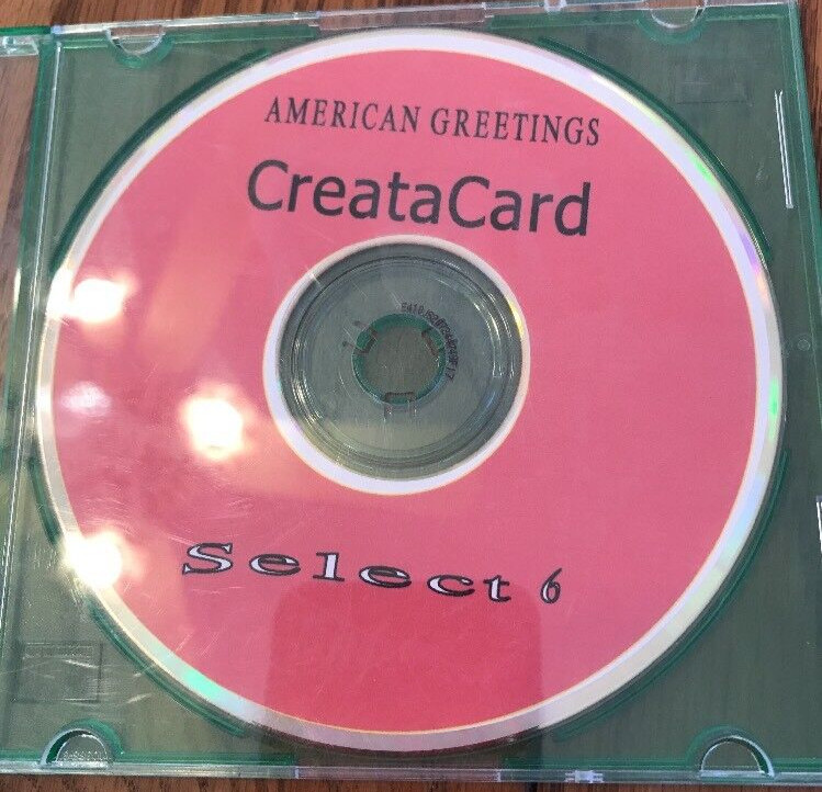 American Greetings Creata Card Select 6 PC CD Rom-RARE-SHIPS N 24 HOURS