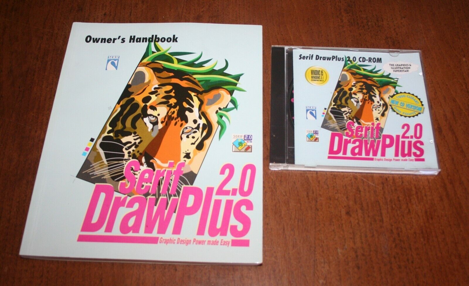 SERIF Draw Plus 2.0 CD-Rom & Manual Handbook NM Windows 95