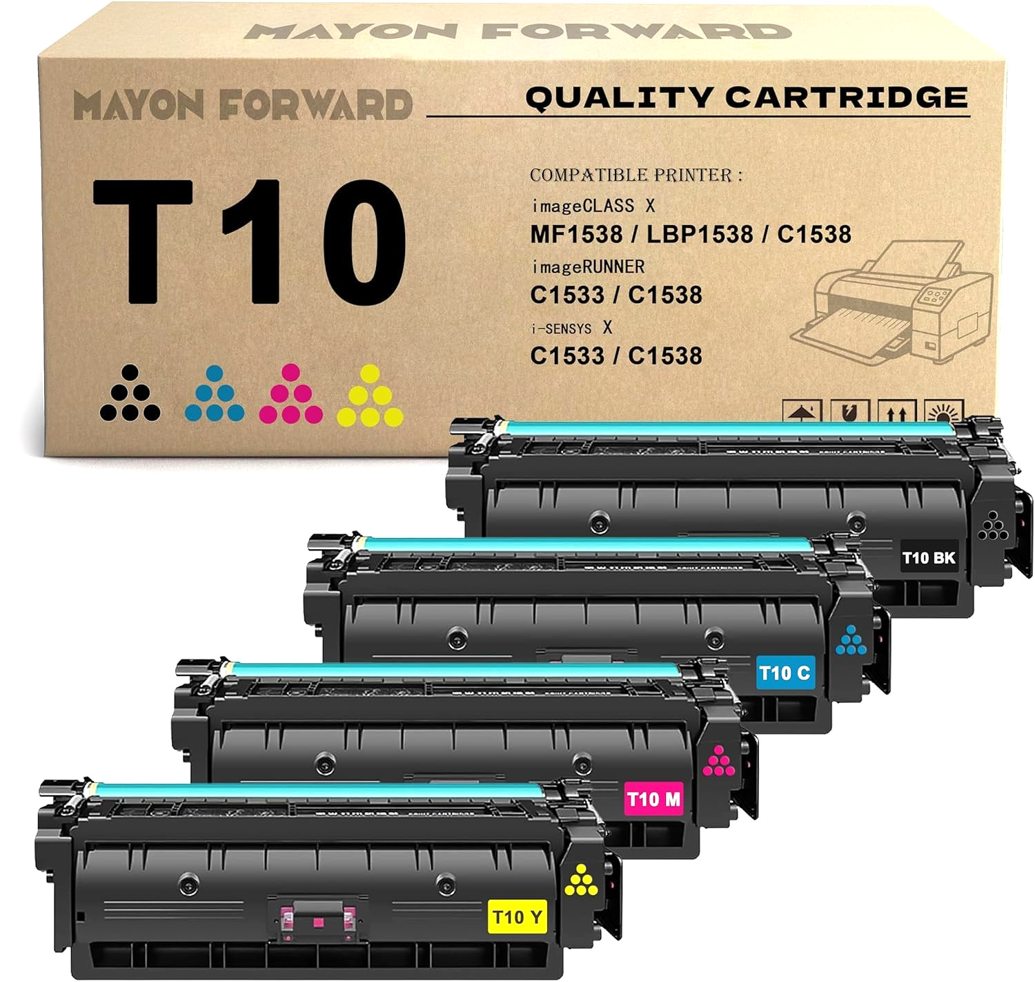 T10 Toner Cartridge for Canon Color imageCLASS X MF1538/i-SENSYS X C1533 Series