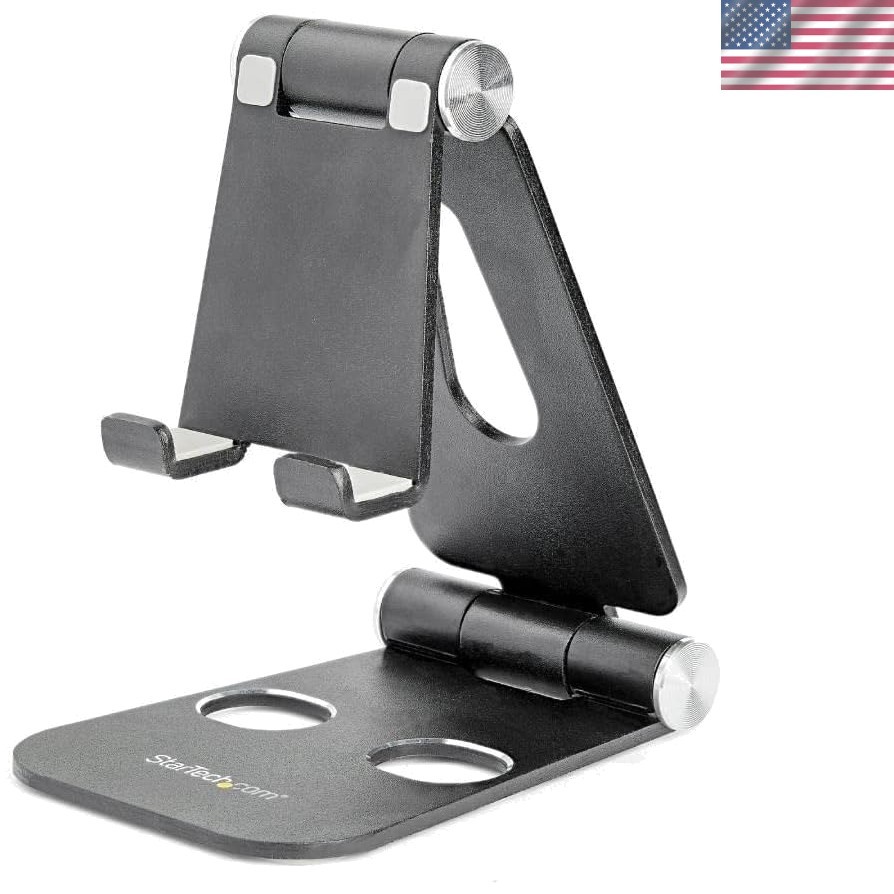 StarTech Phone and Tablet Stand, Foldable, Portable, Black USPTLSTNDB