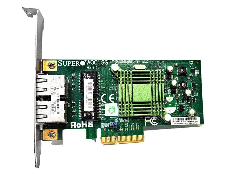 AOC-STGN-I2 SUPERMICRO REV 1.01 DUAL PORT 10 GIGABIT ETHERNET CARD - full height
