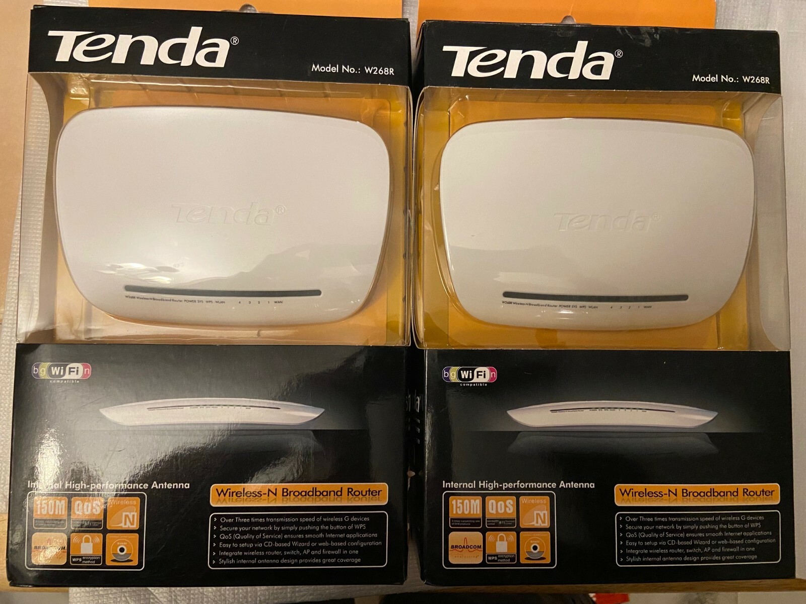 Tenda W268R 150 Mbps 4-Port 10/100 Wireless N Router PRICE IS FOR ONE ROUTER