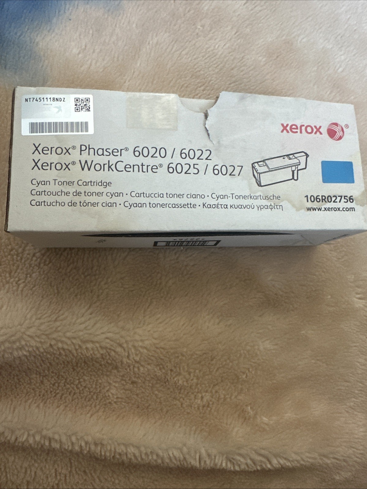 Xerox 106R02756 Cyan Toner Cartridge Xerox Phaser 6020