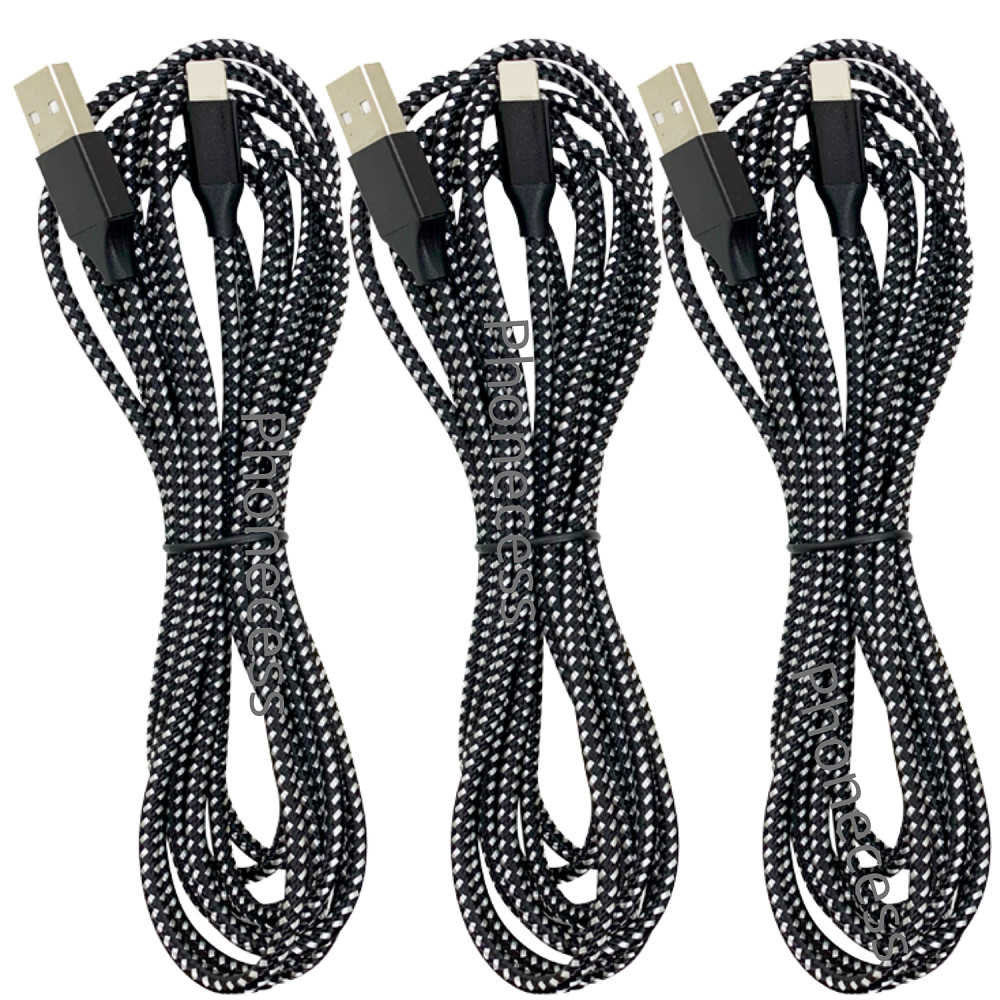 3PACK 10FT Fast Charger USB Cable Braided For iPhone Apple Cord 6 7 8 XR XS X 13