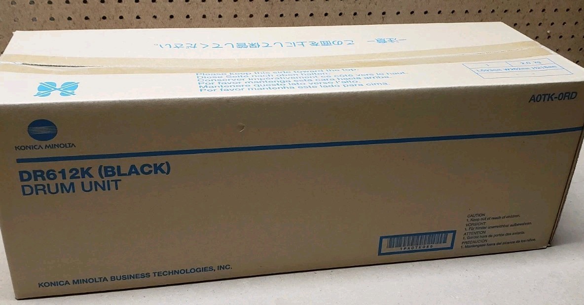 Genuine Konica Minolta DR612K (A0TK0RD) Black Drum Unit