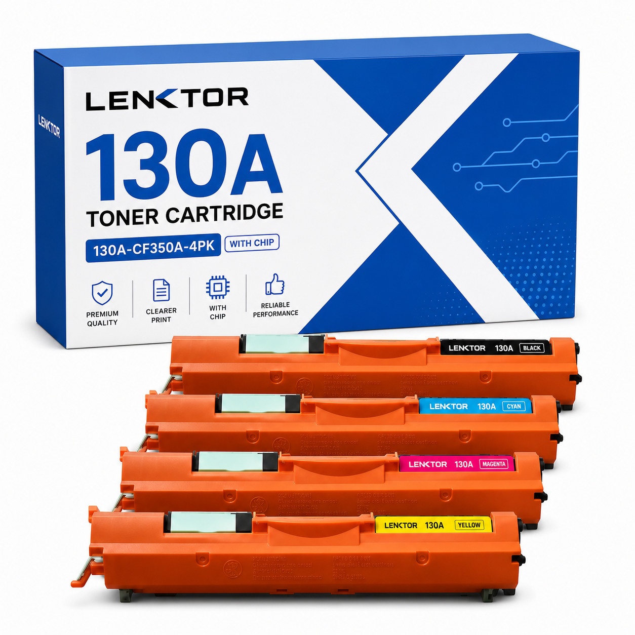 130A CF350A 4PK Toner Cartridge Set for M176n M177fw Color Pro MFP LaserJet
