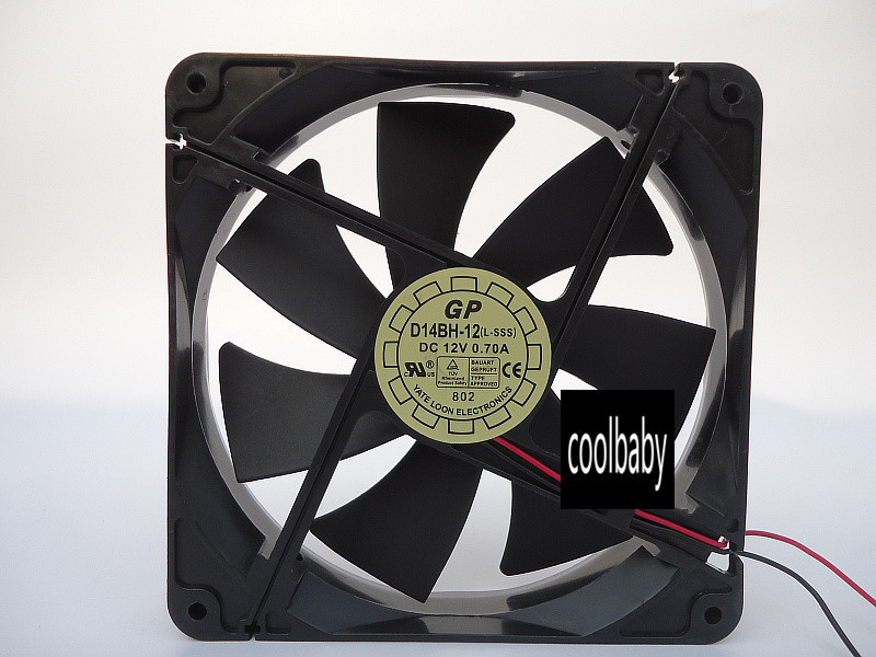Yate Loon D14BH-12 Fan DC 12V 0.70A 2pin 140*140*25mm