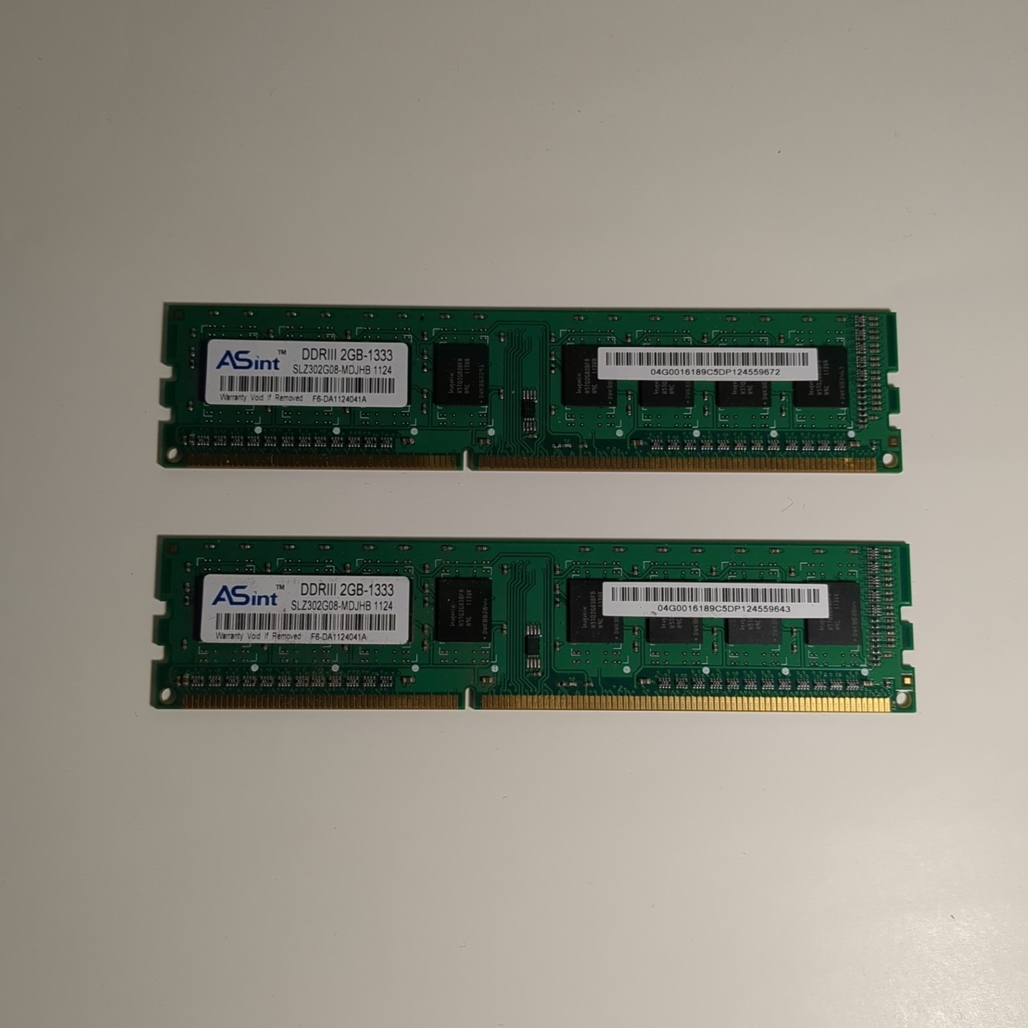 ASint DDRIII 2GB-1333 DDR3 4GB (2x2GB) 1333mhz RAM SLZ3128M8-EDJED Desktop RAM