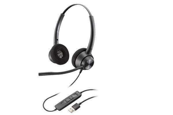 Poly EncorePro 320 USB Stereo Computer Headset with USB-A Plug (214570-01) NEW