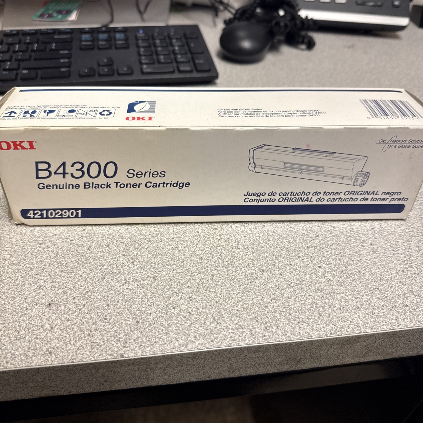 Original OKI 42102901 Black Toner. New Sealed Box, We Ship Fast