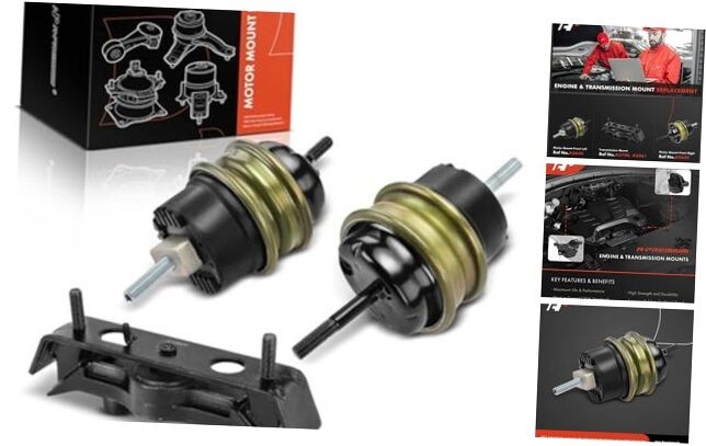3PCS Engine Motor Mount and Transmission Mount Kit Compatible with Chevrolet