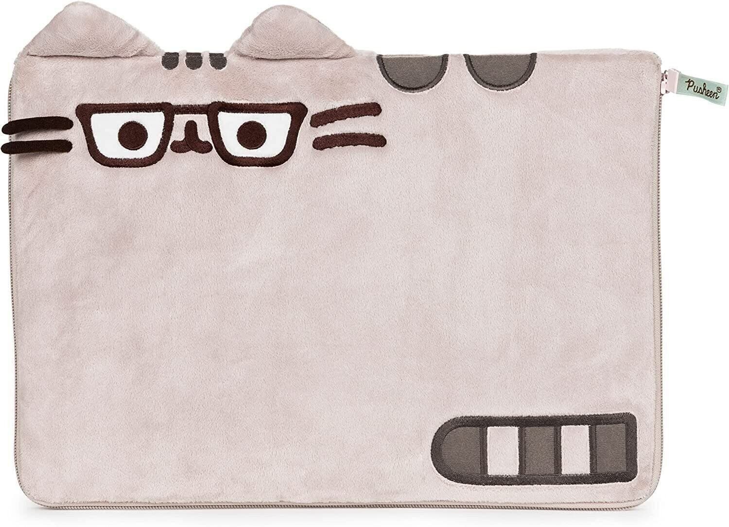 GUND Pusheen Plush Laptop Computer Soft Carry Case | Gray & Brown, 10.5”H x 15”W