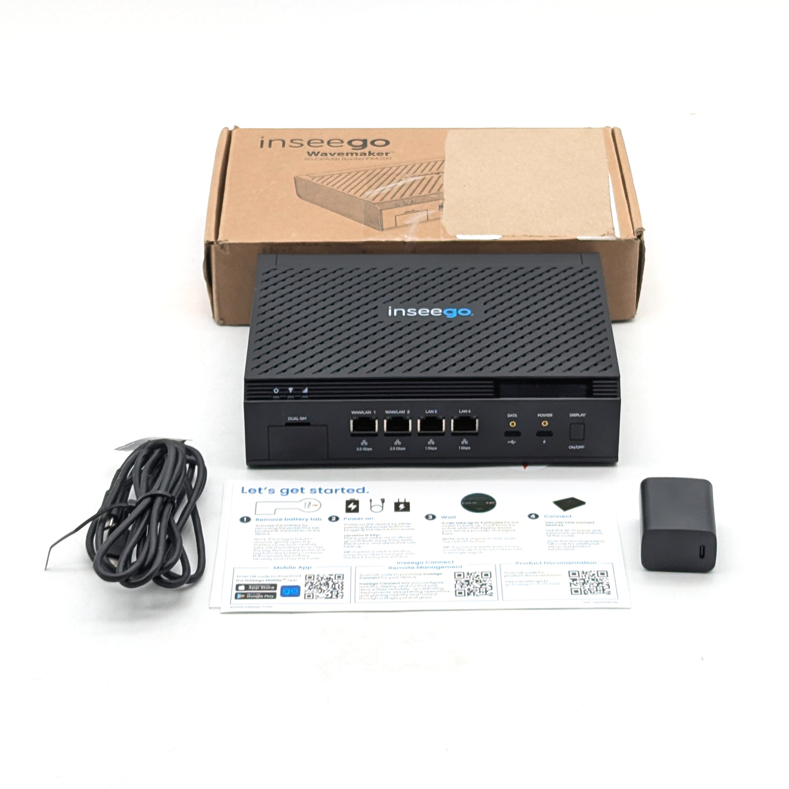 Inseego Wavemaker FX4240 5G Cellular Indoor Router FX4200 | Black | AT&T