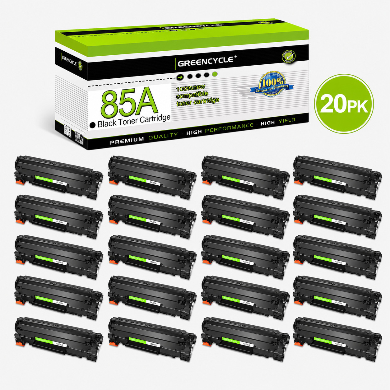 20PK CE285A 85A Toner Cartridge Fits for HP LaserJet Pro M1130 M1132 M1134 M1136