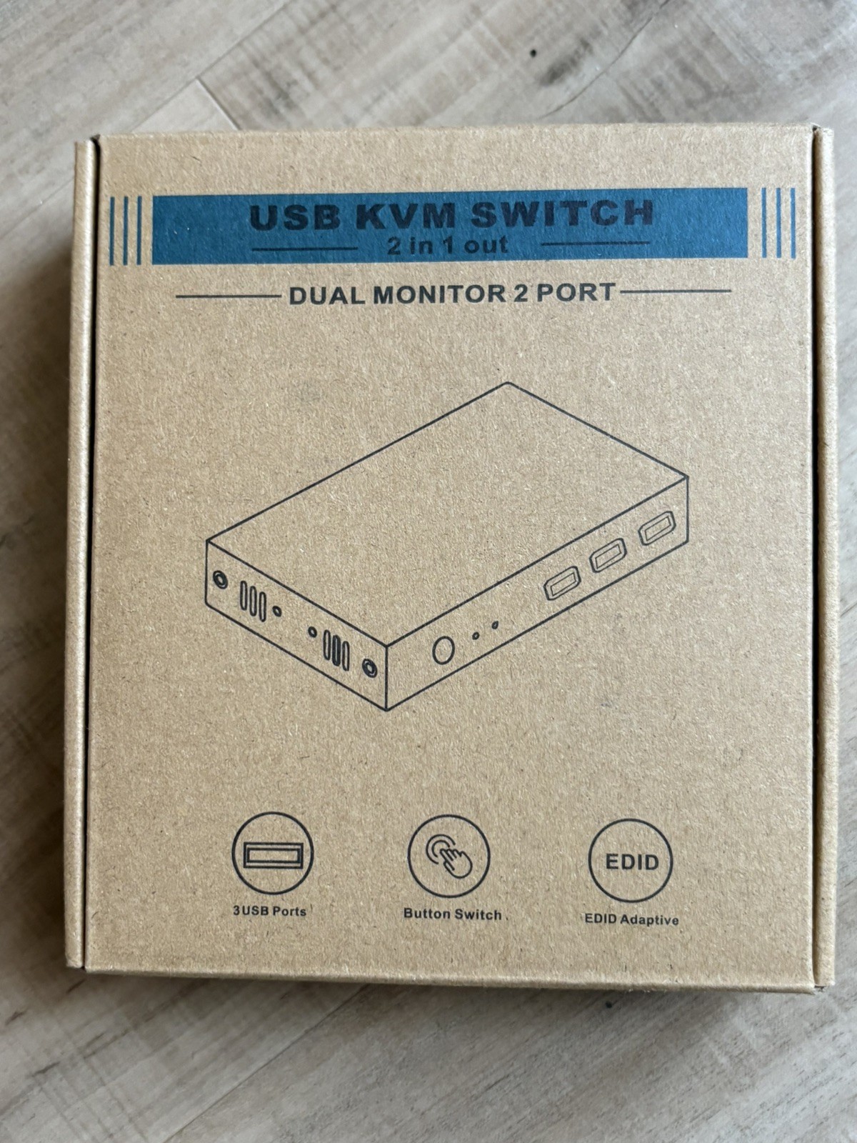 Teetek USB 3.0 DP KVM Switch 2 In 1 Out 8K@60Hz