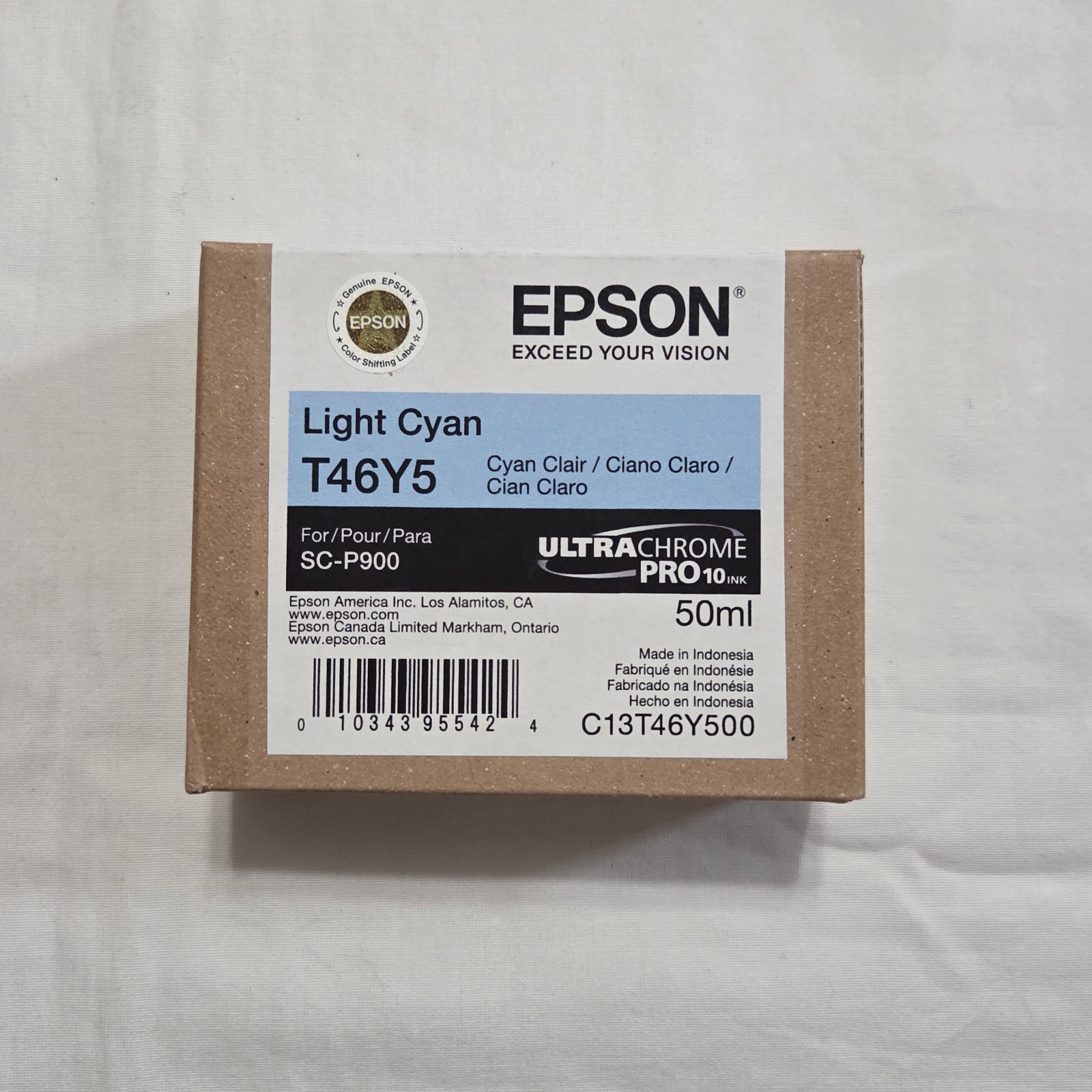 Genuine Epson T46Y5 50ML Light Cyan Ink Cartridge SC-P900 Exp 06/2026 - New