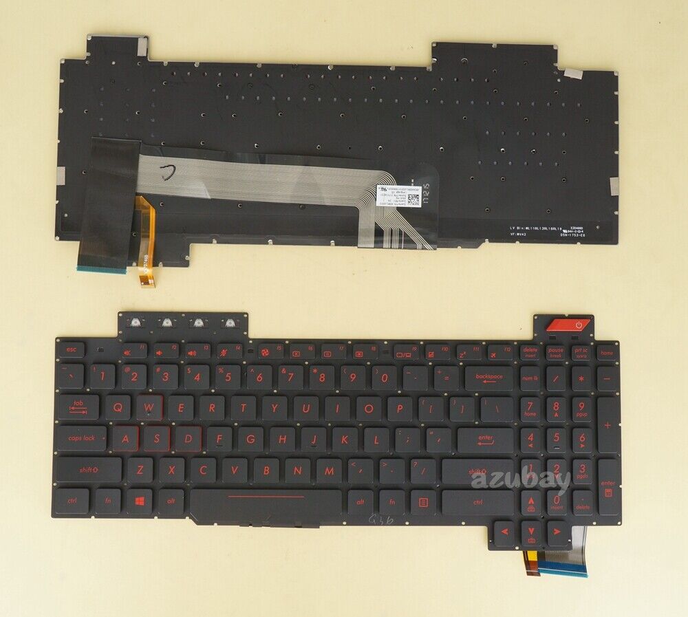US AR KR UK GR HU LA PO NE Keyboard For ASUS FX503 FX503VD FX503VM Red Backlit
