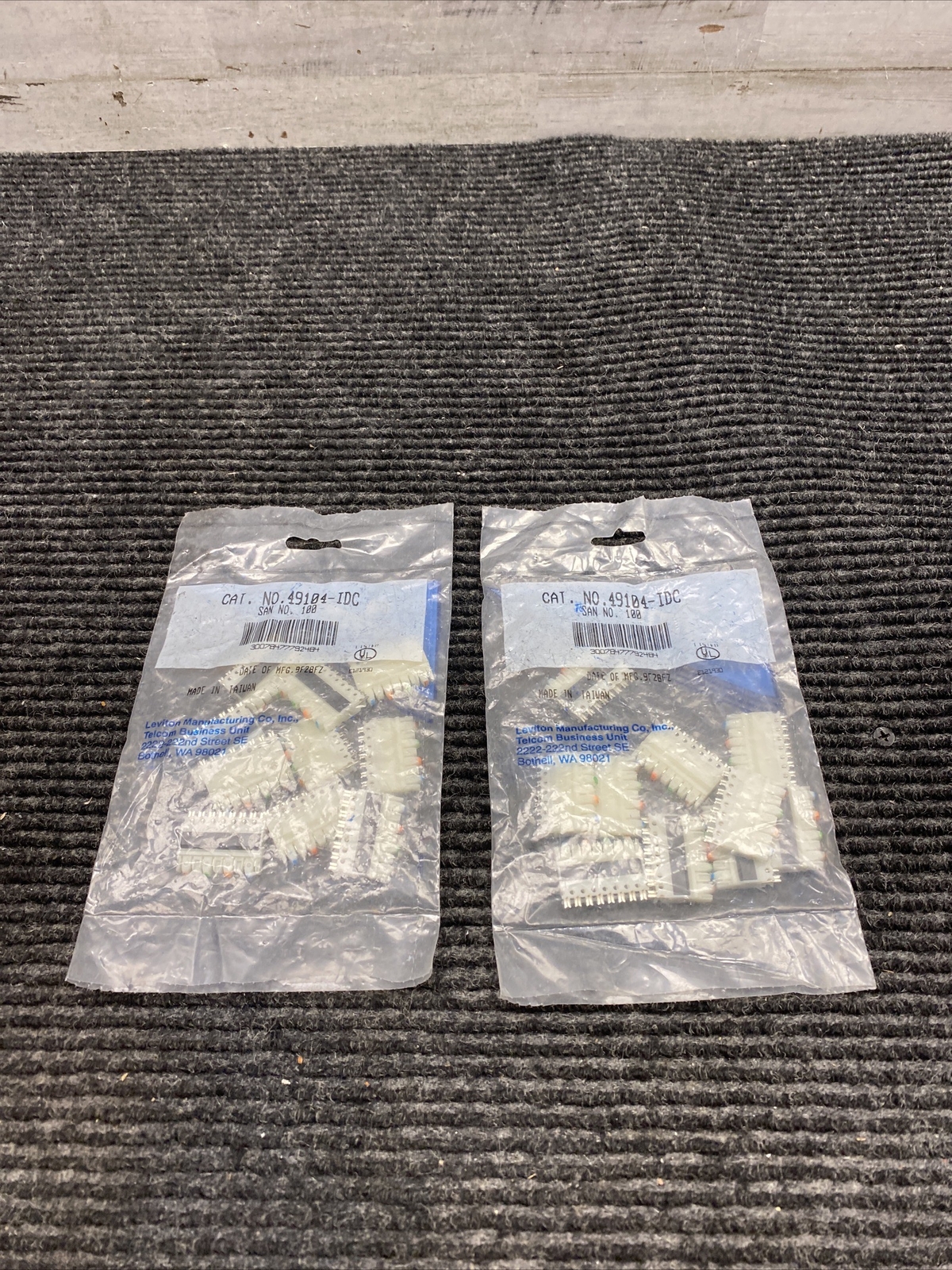 Lot of 2 49104-IDC Cat 5e 110-Style C-4 Clips - Bag of 10