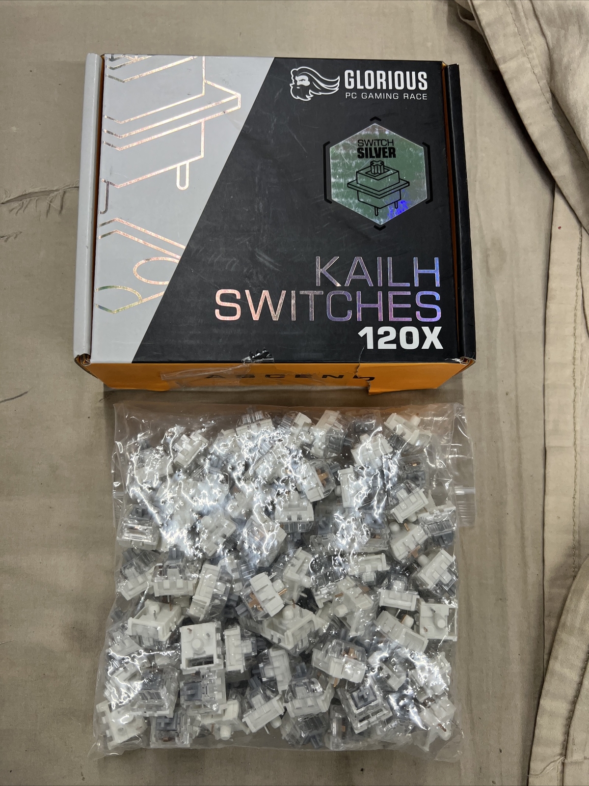 Kailh Speed Silver Mechanical Keyboard Switches: Ultra-Fast Linear 120-Pack