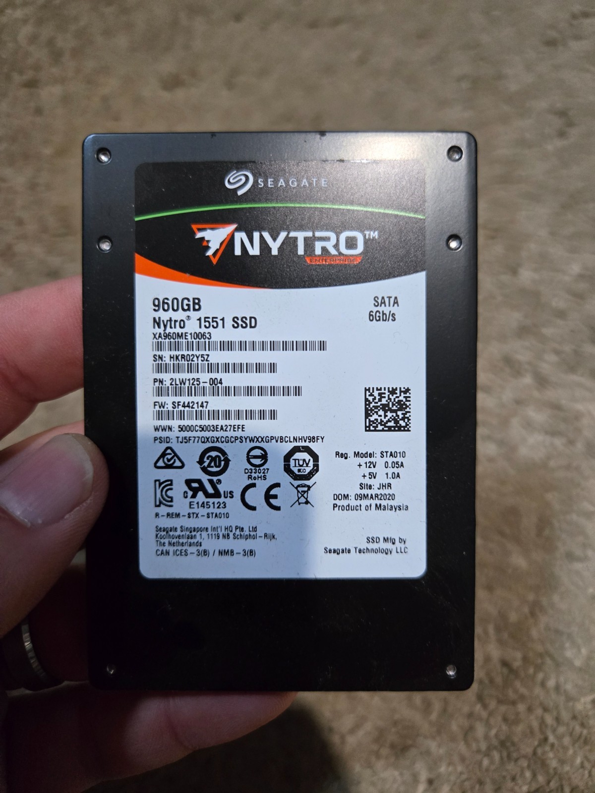 Seagate Nytro 1551 SSD 960GB SATA Drive