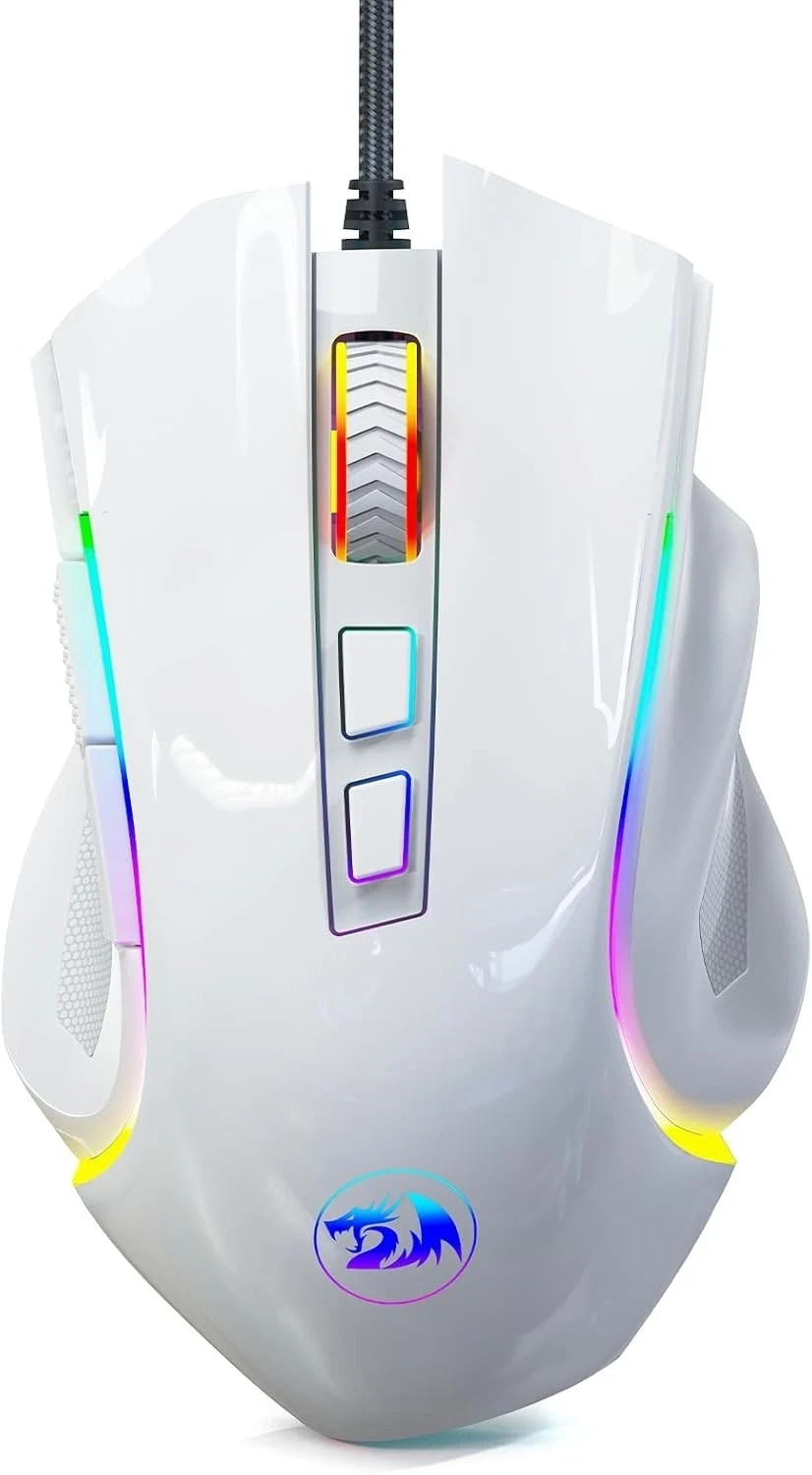 Redragon M602 RGB Wired Gaming Mouse RGB Backlit Mouse White - New & Unused