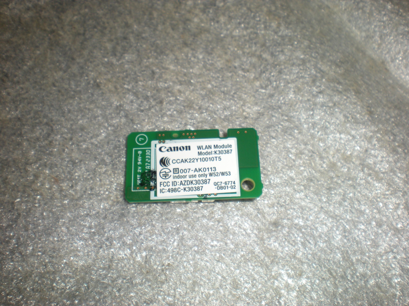 Genuine OEM Canon Pixma TS7722 Printer Wireless WiFi Wlan Module K30387 Board