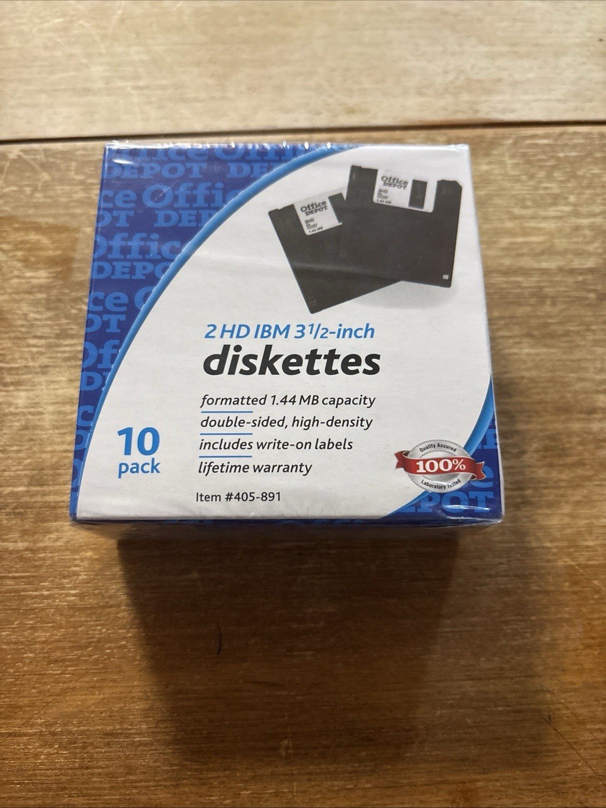 Office Depot 2HD IBM 3.5 inch 1.44MB  Diskettes 10 Pack NEW IN SEALED BOX