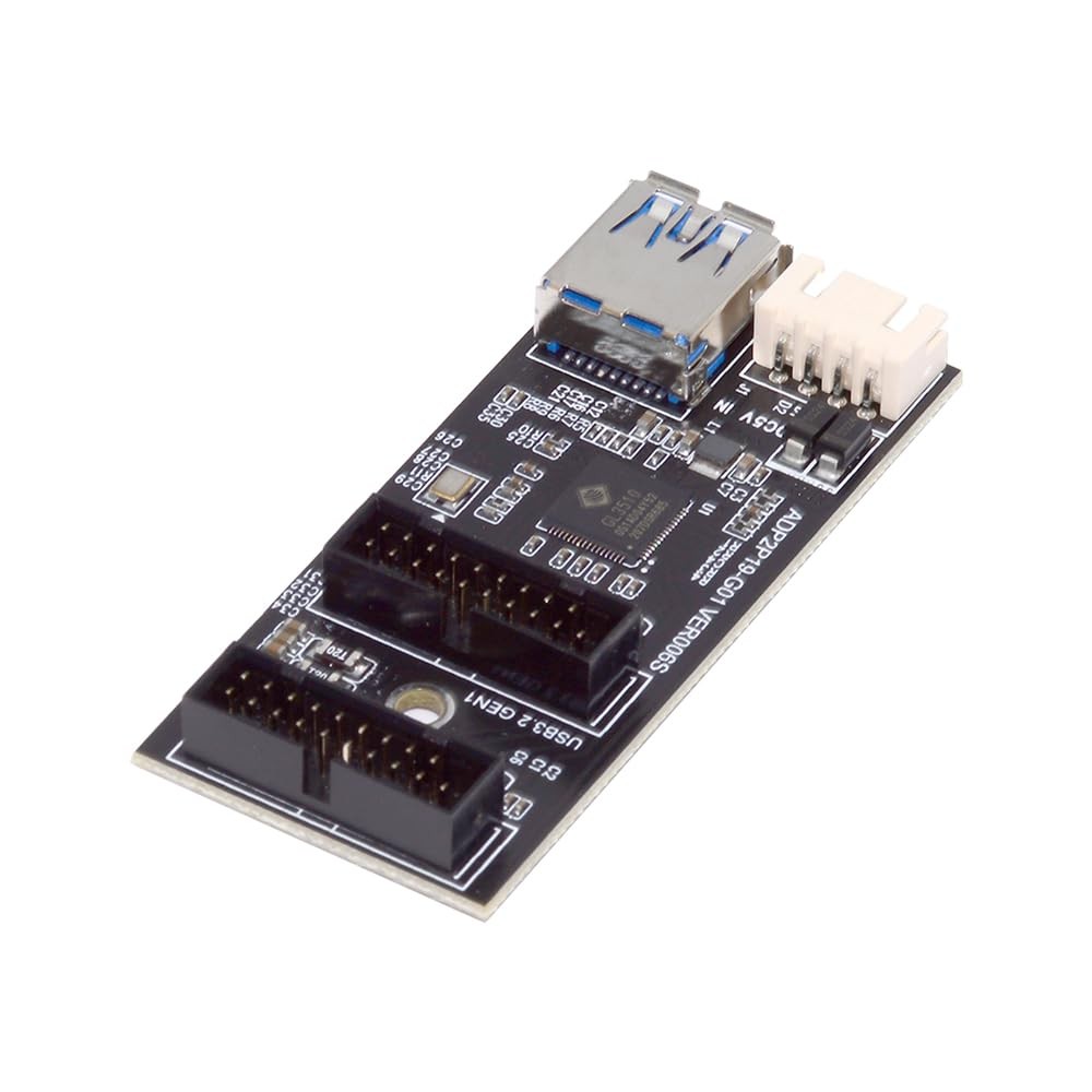 USB 3.0 Motherboard 19/20 Pin Header to Dual Ports PCBA Adapter Splitter
