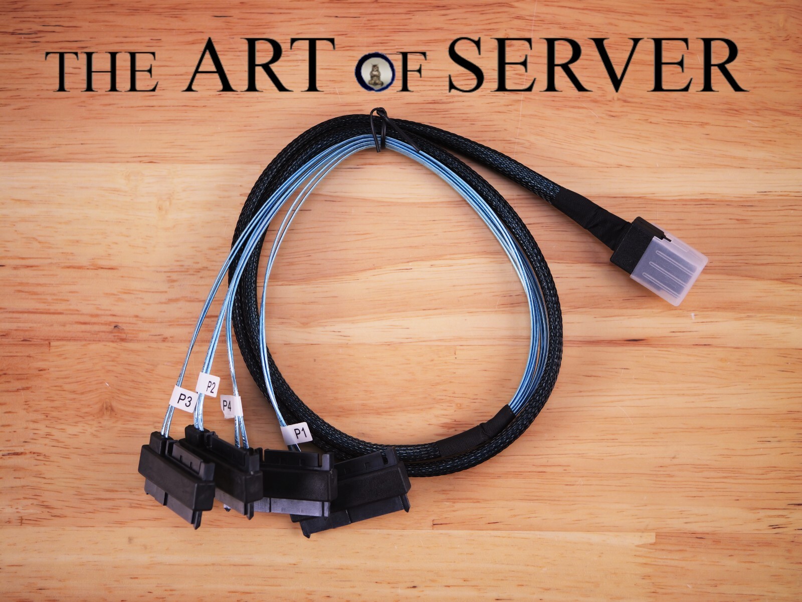 SAS cable MiniSAS SFF-8087 to 4x SFF-8482 cable with SATA power [CBL-E0017L-02]