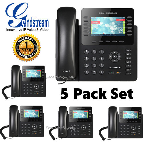 5 Grandstream GXP2170 Enterprise 12 Line IP Phone 6 SIP Bluetooth Bundle