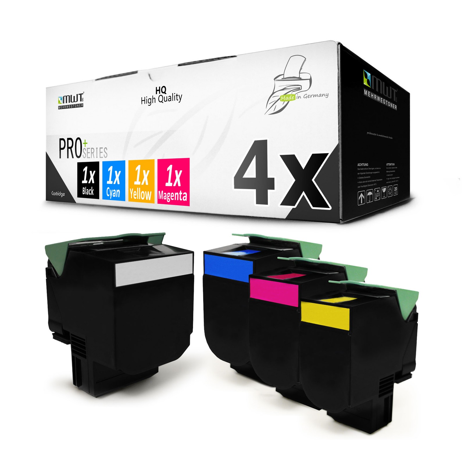 4x PRO Cartridge XXL for Lexmark CX-310-dn CX-310-n CX-510-dthe