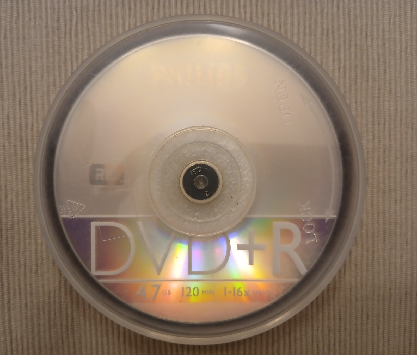 Philips DVD+R Blank Discs 4.7 GB 16x 120 Min 10 Pack in Original Sealed Package