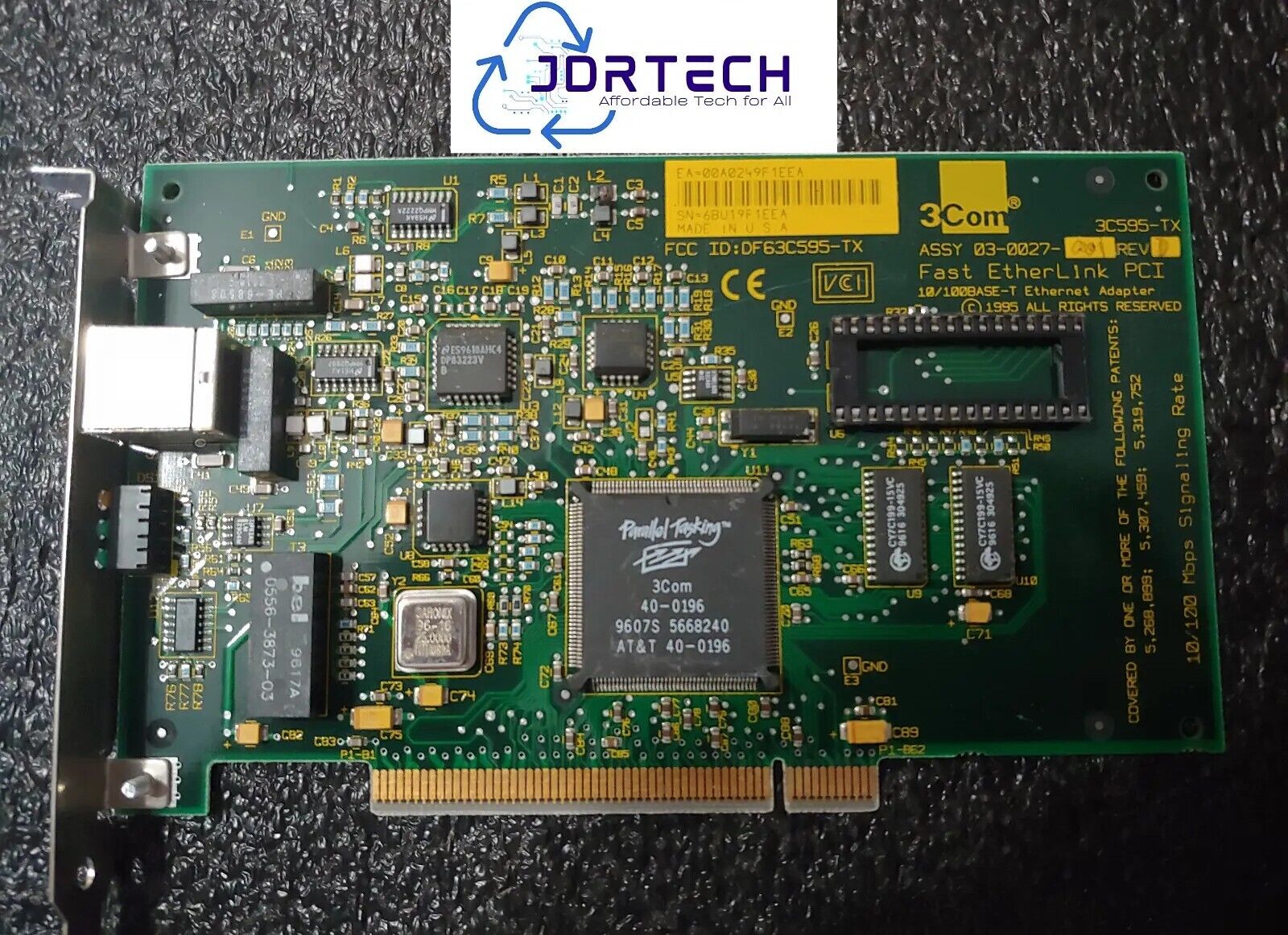 3COM 3C595-TX FAST ETHERLINK PCI 10/100BASE-T ETHERNET PCI ADAPTER