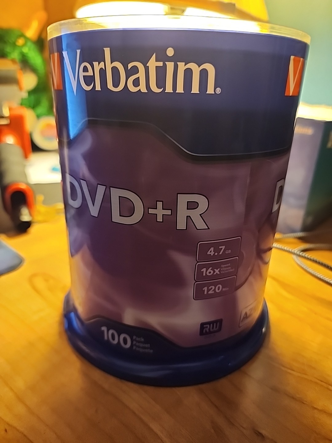 Verbatim (95098) DVD+R-100ct ■ Brand New Unopened ■