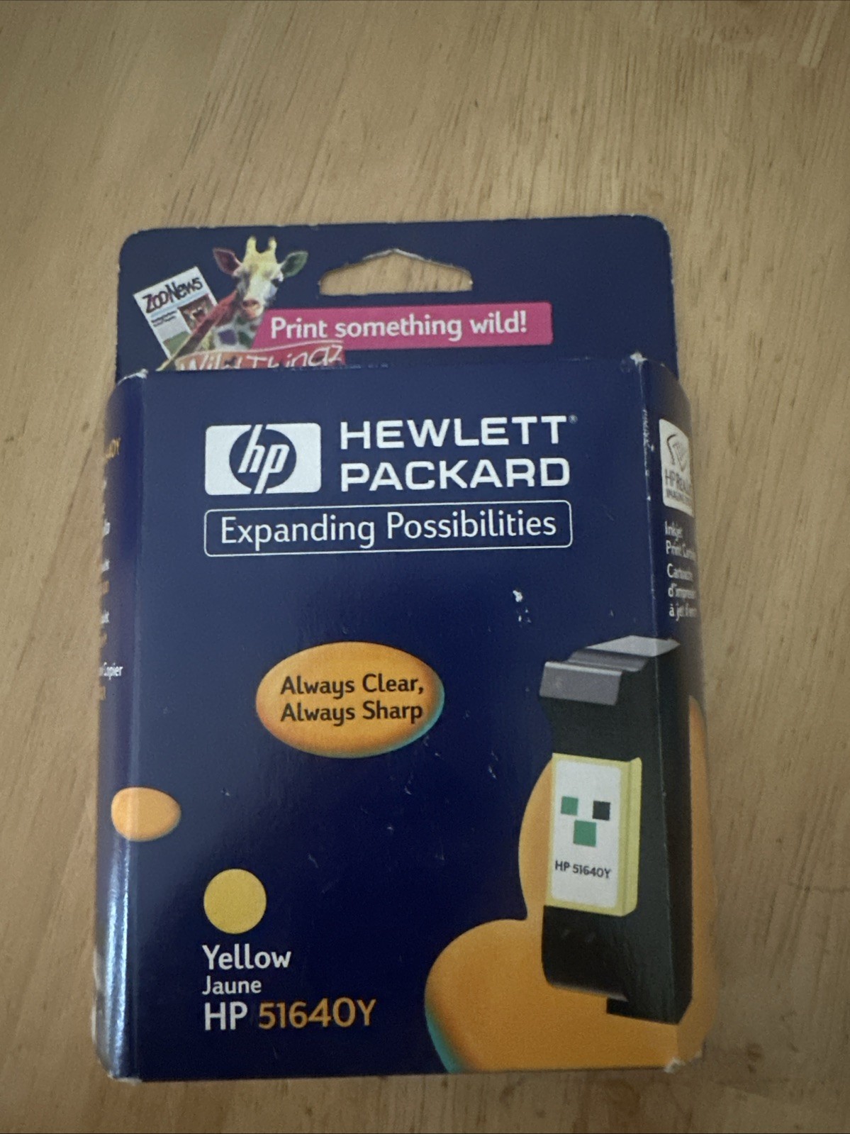 New HP Ink Genuine HP 51640Y Ink Cartridge Yellow Sealed in packaging