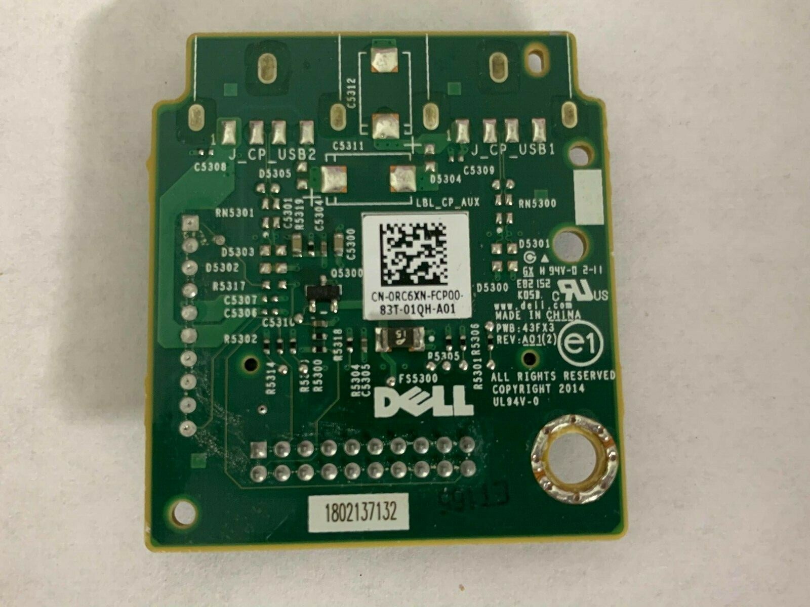LOT 2 GENUINE Dell Poweredge R730XD vFlash Media Card Reader P/N: RC6XN